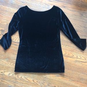 Black velvet top